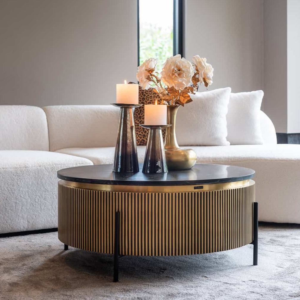 Coffee table Ironville 90Ø (Gold)